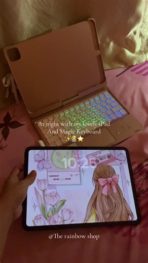 Magic Keyboard “Instock” Price : 40$ Free stickers and keychain Contact IG &Fb : The rainbow shop Telegram : 095778288 #wirelesskeyboard #caseipad #paperlike #ipadpencil #airpods