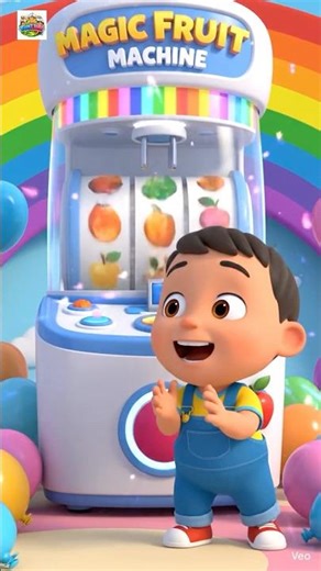 Kids Learning Video | Magic Fruit Machine Surprise 🍊✨#kidssongs #nurseryrhymes #shorts