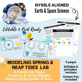 Modeling Spring & Neap Tides Lab (Moon) | NYSSLS, NGSS, Earth and Space Science