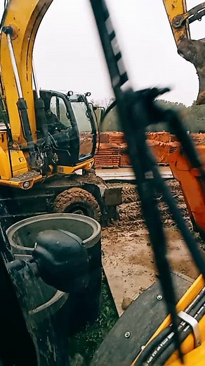Excavator Operation at Construction Site