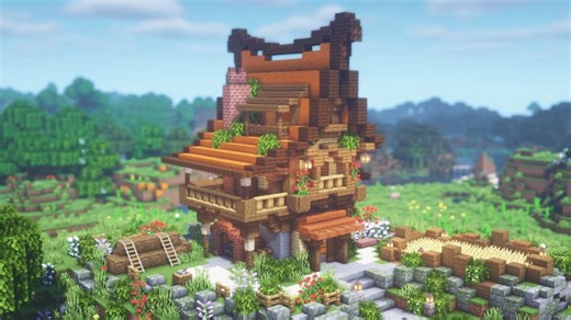 Minecraft Fantasy Builds I 如何建造幻想屋(教程)