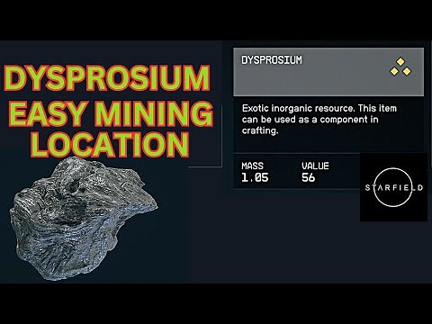 Dysprosium Easy Mining Location Starfield