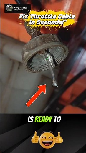 How to Fix a Motorcycle Throttle Cable with a Simple Trick! 🔧🔥