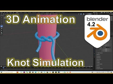 Blender Knot Simulation Full Workflow #blender #knot #rope #string #3danimation #3dmodeling