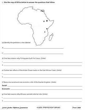 Grade 9 Social Studies Mid Term 3 2025 Exam