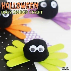 Popsicle Stick Spider Craft for Kids and Preschoolers