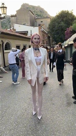 Naked dresses at Dolce & Gabbana Taormina Alta Sartoria fashion Show
