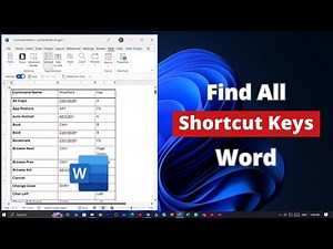 How to Find All Shortcut Keys on Microsoft Word