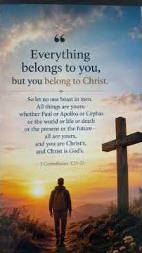 “Everything Belongs to You — But You Belong to Christ” @DrArulLourdu