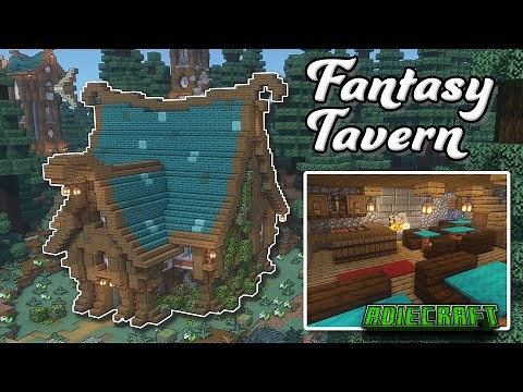 Minecraft: How to build a Fantasy Tavern - With full interior