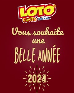 Toute l’équipe de Loto Fiesta vous adresse ses meilleurs vœux pour une année exceptionnelle ! Que cette année 2024 soit parsemée de chance, de joie et de moments mémorables 🎉🍾 . . . . #lotofiestachezvous #lotofiesta #newyear #HappyNewYear #bonneannee2024 #chance #loto | LOTO FIESTA chez Vous
