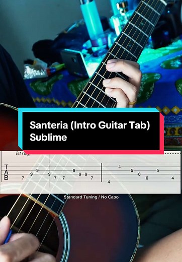 Santeria Guitar Tab Tutorial from Sublime