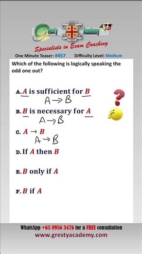 Logically Speaking, Which is the Odd One Out? #mathsshorts #logicalreasoning