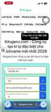 Cách đặt tên kí tự đặc biệt đẹp, nhanh chóng
