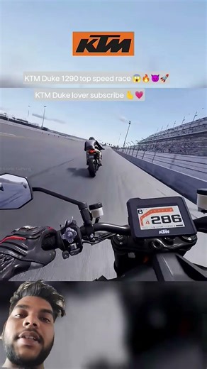KTM Duke 1290 😈💨 Top Speed Dangerous Race 💥 Control se Bahar 😱🔥#shorts#ktm1290#racing#topspeed