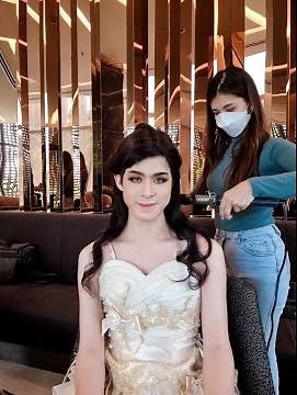 luxury crossdress boy to girl transformation (bride) Aug 2022