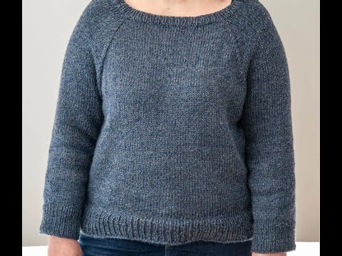 Knitted simple sweater, top down, raglan. Part 1 tutorial