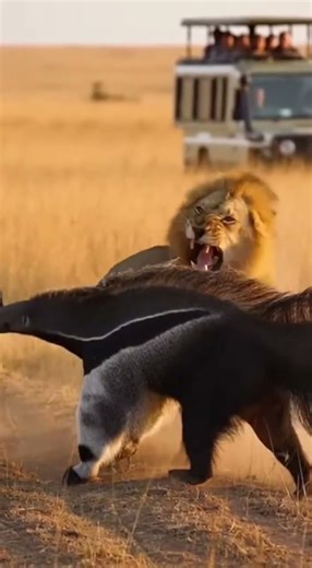 Lion vs. Giant Anteater! Rare Battle for Survival ⚔️
