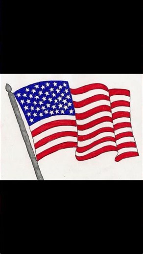 How to Draw the American Flag Short Tutorial Video