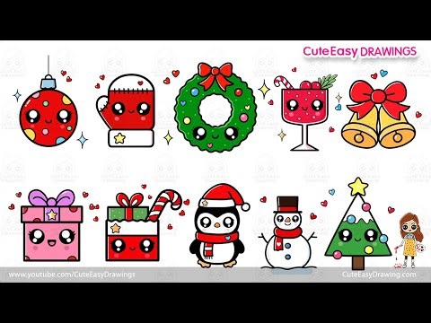 10 Cute and Easy Christmas Drawing Ideas Collection, Part - 2 | Sunday Special | Easy Step-by-Step!