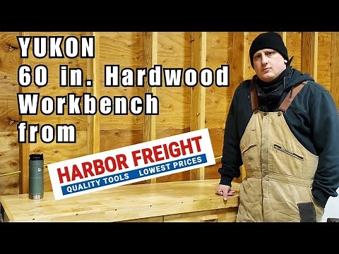 Harbor Freight Yukon 60in Woodworking Bench Assembly and Review.