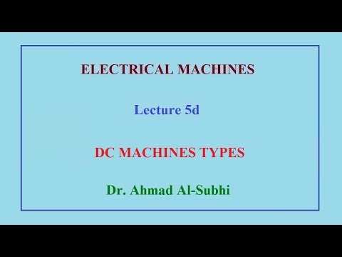 Electrical Machines Course: Lecture 5d - DC Machines Types