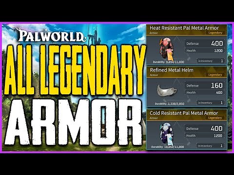 Palworld HOW TO GET ALL LEGENDARY ARMOR SCHEMATICS - All Armor Drop Locations (Tips)