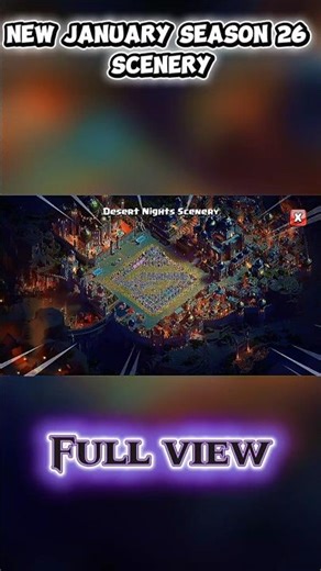 Clash of Clans January Season Scenery 😱 | Full View Review#cocshorts