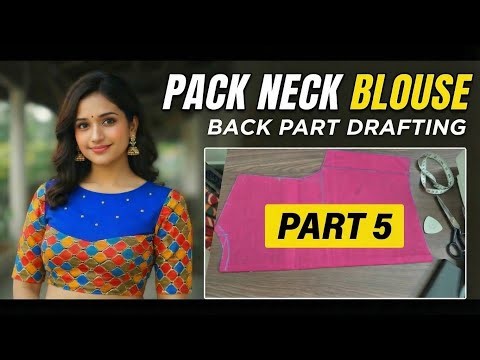 Pack neck blouse drafting PART 4 continues #fashion #sewingtips #trending