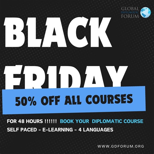 For 48 Hours - Enjoy 50% off all our Premium Diplomatic Courses. Self-paced, interactive e-learning, available in 4 languages. Certificate upon completion. Register for courses and take them within 12 months. Browse all our courses : https://vist.ly/4fawk #diplomacy #globaldiplomacy #shortdiplomaticcourses2025 #diplomaticcourses