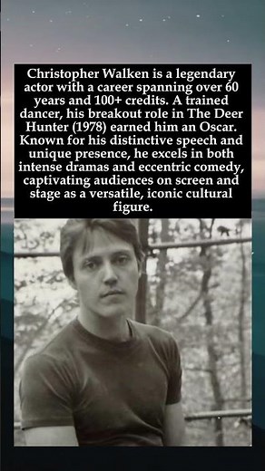 The Iconic Versatility of Christopher Walken #ChristopherWalken #Actor #Hollywood #TheDeerHunter