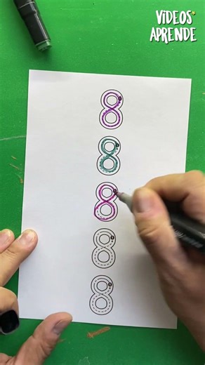 How to write the number 8 - Learn Videos #howtowrite