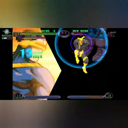 MvC2 Cyclops Infinite(instant double jump ver) x Mega Optic Blast from tag behind through HSF 120425