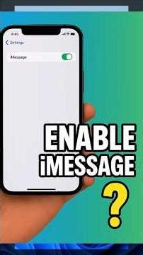 Enable iMessages | IPHONE