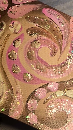 Adding Glitter to My Abstract Painting