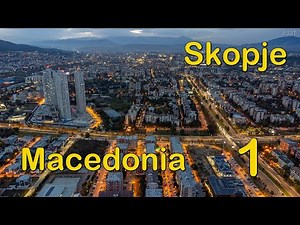 Skopje - Macedonia (Evening footage from above) 1