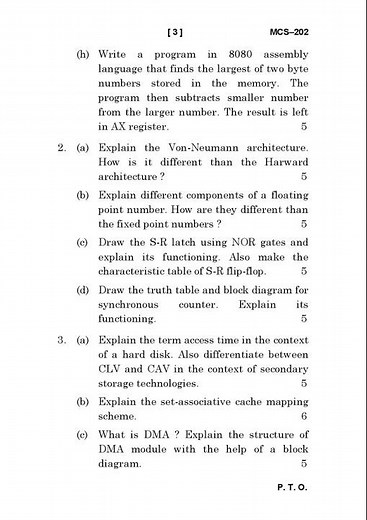 MCS - 202 December 2023 Question Paper