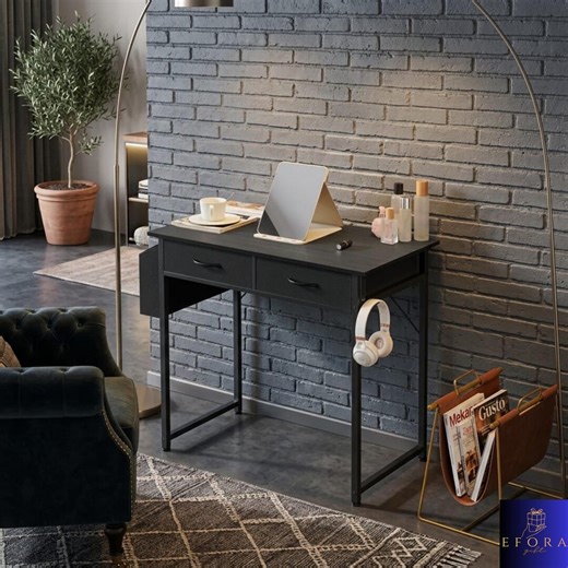 Modern 32” Computer Desk With Storage Drawers, Home Office Writing Table - Etsy