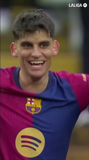 FIRST CAREER GOAL FOR GERARD MARTÍN! 😍 #fcbarcelona #laligahighlights #shorts