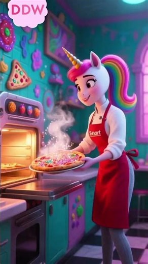 Unicorn Chef Bakes a Magical Pizza 🍕🦄 | Dreamy Doodle World | Cute Fantasy Cooking
