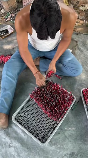 Mirchi Firecracker Makeing Full Process 😮 | #making #shortvideo