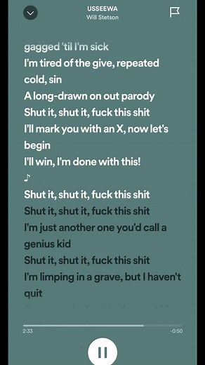 Usseewa Lyrics by Will Stetson - English Cover