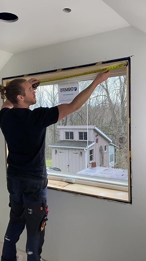 Measuring casing on your own can be a bit tricky sometimes. Here’s a trick I learned early on that made it a lot easier. (1) Measure the distance from the outside of the jamb to the outside of the opposing side. (2) Subtract the thickness of both sides of your jamb, while leaving the reveal you want. For example, my jamb was a total of 1” thick, so I subtracted 3/4” to leave a 1/8” reveal around my window jamb. This will give you your inside measurements for your mitres. (3) After cutting my fir