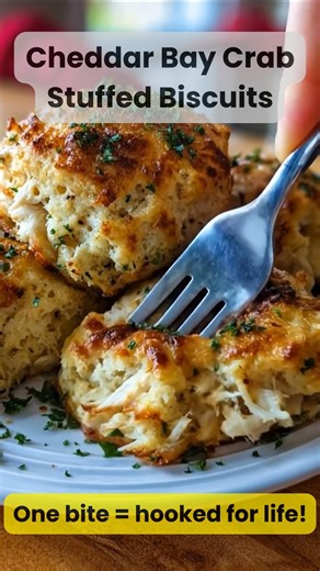 1.8K views · 14 reactions | Cheddar Bay Crab Stuffed Biscuits What...