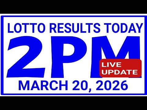 2PM DRAW Lotto Results Today March 20, 2026 swertres results 2d 3d Ez2 pcso olrt3d