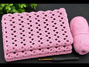 Everyone Is Crocheting This Elegant Mesh Stitch 😍 Easy Crochet Pattern For Blankets & Shawls