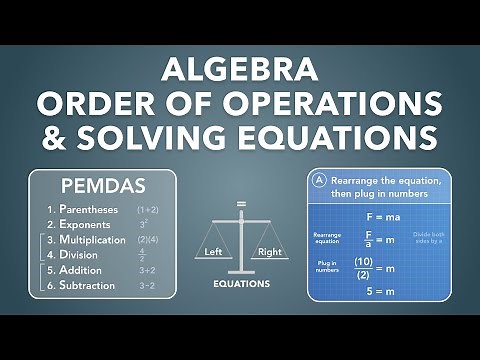 Algebra, Order of Operations and Solving Equations | Physics - Basics
