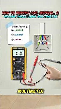 How to Identify Live, Neutral, and Ground Wires Using a Multimeter #electricaltips #electricalhacks