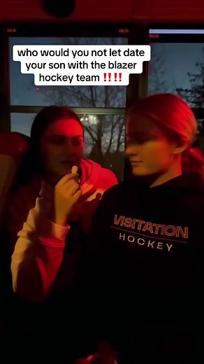 FIRST INTERVIEW TIK TOK WITH THE WHOLE TEAM!!! #blazerhockey #minnesota #fyp #viral #hockey #interviews #gameday #whowouldyounotletdateyourson #girlshockey #happy2025