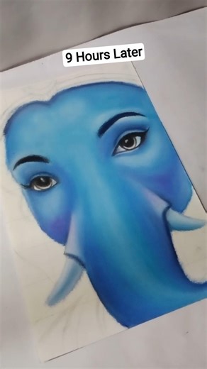Ganesh Drawing – 9 Hours Later (Soft Pastel Art)